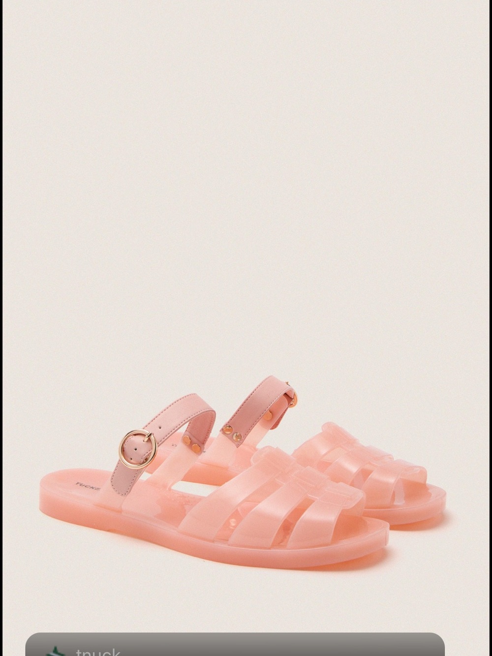 Tuckernuck Pink Jelly Slide Sandals with Buckle Strap size 8